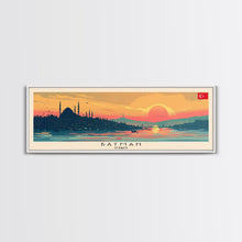 Load image into Gallery viewer, Batman TurkeyPanoramic Travel Poster, Framed Canvas Print or Metal Wall Art, Travel Art, Home Decor, Panoramic Painting, Midcentury Art
