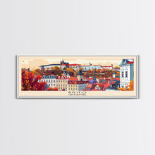 Carregar imagem no visualizador da galeria, Brno CzechRepublic art Travel Print Wall Art, Panoramic City Art, Travel Art, Wall Decor, Vacation Gift, Framed Canvas Print Or Metal Art
