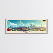 Load image into Gallery viewer, Duisburg Germany  Wall Art, Panoramic Travel Poster, Panoramic Framed Canvas Print, City Wall Art, Wall Hanging Home Decor, Travel Art
