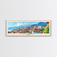 Load image into Gallery viewer, Elbasan Albania Travel Print Wall Art, Panoramic City Art, Travel Art, Wall Decor, Vacation Gift, Framed Canvas Print Or Metal Art
