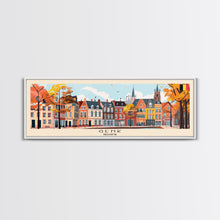 Load image into Gallery viewer, Genk Belgium Travel Print Wall Art, Panoramic City Art, Travel Art, Wall Decor, Vacation Gift, Framed Canvas Print Or Metal Art

