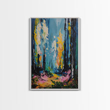 Load image into Gallery viewer, Ghostly Churchyard Framed Canvas Print, Halloween Haunted Church, Spooky Graveyard Art, Gothic Decor, Nighttime Artwork, Framed Canvas Print
