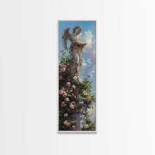 Carregar imagem no visualizador da galeria, Floral Angel Canvas Art Print Framed, Botanical Wall Art, Modern Botanical Still Life Art, Oversized Canvas Painting for Bedroom or Office
