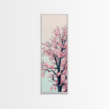 Load image into Gallery viewer, Delicate Cherry Blossom Tree In Full Bloom Against A Soft Gradient Background For Elegant Wall Art Framed Canvas Print
