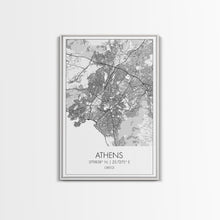 Carregar imagem no visualizador da galeria, Athens Street Map, Greece Map, Travel Wall Art, Friendship Gift, Bedroom Art, Minimalist Art, Wall Art, Canvas Print, Canvas Wall Art
