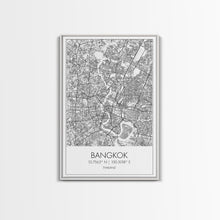 Load image into Gallery viewer, Bangkok Street Map, Thailand Map, City Wall Art, Asia Travel Art, Reception Décor, Modern Art, Wall Art, Canvas Print, Canvas Wall Art
