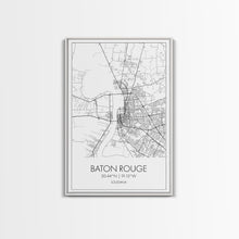 Carregar imagem no visualizador da galeria, Baton Rouge Street Map, Louisiana Map, City Map Art, Modern Art, Wall Art, Canvas Print, Canvas Wall Art, Travel Gift, Home Wall Art
