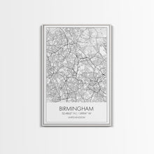Carregar imagem no visualizador da galeria, Birmingham Street Map, United Kingdom Map, City Map Art, Modern Art, Wall Art, Canvas Print, Canvas Wall Art, Aviation Gift, Classroom Decor

