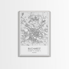 Carregar imagem no visualizador da galeria, Bucharest Street Map, Romania Map, City Map Art, Modern Art, Wall Art, Canvas Print, Canvas Wall Art, Adventure Wall Art, Vacation Gift
