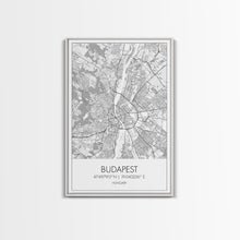 Carregar imagem no visualizador da galeria, Budapest Street Map, Hungary Map, City Map Art, Modern Art, Wall Art, Canvas Print, Canvas Wall Art, Bedroom Art, New Home Gift, Travel Art
