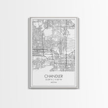 Cargar imagen en el visor de la galería, Chandler Street Map, Arizona Map, City Map Art, Modern Art, Wall Art, Canvas Print, Canvas Wall Art, Home Office Art, Housewarming Gift
