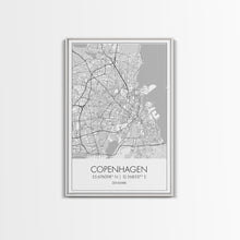 Load image into Gallery viewer, Copenhagen Street Map, Denmark Map, Europe City Map Art, Minimalist Art, Wall Art, Canvas Print, Travel Wall Art, Pilots Gift. Home Décor
