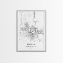 Carregar imagem no visualizador da galeria, Eugene Street Map, Oregon Map, City Map Art, Minimalist Art, Wall Art, Canvas Print, Traveler Gift, Home Office Wall Art, Travel Décor
