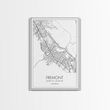 Load image into Gallery viewer, Fremont Street Map, California Map, City Map Art, Minimalist Art, Wall Art, Canvas Print, Travel Lover Gift, Bar Wall Décor, Travel Prints
