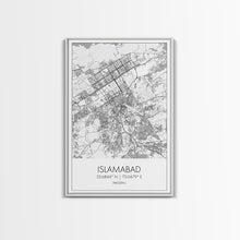 Load image into Gallery viewer, Islamabad Street Map, Pakistan Map, City Map Art, Minimalist Art, Wall Art, Canvas Print, Travel Lover Gift, Living Room Art, Travel Prints
