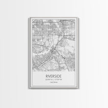 Load image into Gallery viewer, Riverside Street Map, California Map, City Map Art, Minimalist Art, Wall Art, Canvas Print, Office Wall Décor, Gifts For Dad, Travel Print
