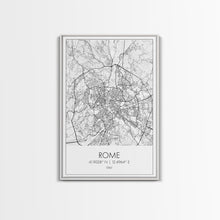 Load image into Gallery viewer, Rome Street Map, Italy Map, Europe City Map Art, Minimalist Art, Wall Art, Canvas Print, Girl Room Décor, Housewarming Gift, Travel Wall Art

