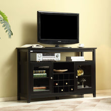 Carregar imagem no visualizador da galeria, 51&quot; Wide Wood Cupboard Buffet Storage Cabinet with Wine Rack for 12-Bottles
