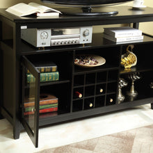 Carregar imagem no visualizador da galeria, 51&quot; Wide Wood Cupboard Buffet Storage Cabinet with Wine Rack for 12-Bottles
