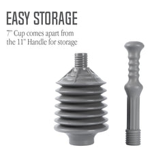 Cargar imagen en el visor de la galería, Bellows Accordion Toilet Plunger (Grey)
