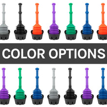 Carregar imagem no visualizador da galeria, Antimicrobial Bellows Accordion Toilet Plunger with Black Storage Tray (Black)
