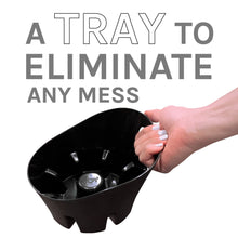 Carregar imagem no visualizador da galeria, Antimicrobial Bellows Accordion Toilet Plunger with Black Storage Tray (Blue)
