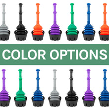 Carregar imagem no visualizador da galeria, Antimicrobial Bellows Accordion Toilet Plunger with Black Storage Tray (Green)
