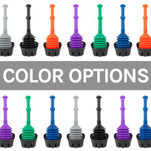 Carregar imagem no visualizador da galeria, Antimicrobial Bellows Accordion Toilet Plunger with Black Storage Tray (Grey)
