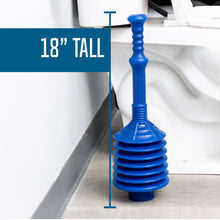 Load image into Gallery viewer, Bellows Accordion Toilet Plunger (Blue)
