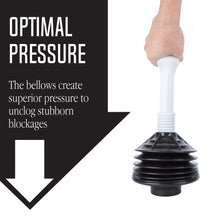 Cargar imagen en el visor de la galería, Bellows Accordion Toilet Plunger (Black and White)
