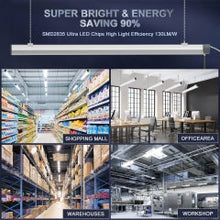 Cargar imagen en el visor de la galería, T10 80W 5000K LED Shop Light Linear 120VAC Only - Bright, Energy-Efficient LED Lighting for Workshops, Garages, and More
