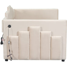 Load image into Gallery viewer, Twin Size Upholstered Daybed with Light and USB Port, Beige
