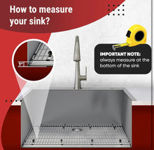 Load image into Gallery viewer, Granatan 27-1/2&quot; x 13-1/2&quot; x 1-1/4&quot; Sink Protectors for Kitchen Sink - Sink Bottom Grid - Stainless Steel Sink Protector - Sink Grate for Bottom of Ki
