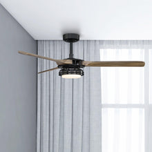 Cargar imagen en el visor de la galería, 52&quot; Aerofanture Industrial DC Motor Downrod Mount Reversible Ceiling Fan with Lighting and Remote Control
