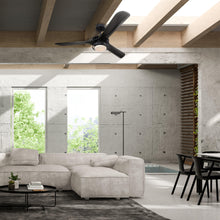 Cargar imagen en el visor de la galería, 52&quot; Aerofanture Industrial DC Motor Downrod Mount Reversible Ceiling Fan with Lighting and Remote Control
