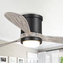 Cargar imagen en el visor de la galería, 52&quot; Anyan Farmhouse Flush Mount Reversible Ceiling Fan with Lighting and Remote Control
