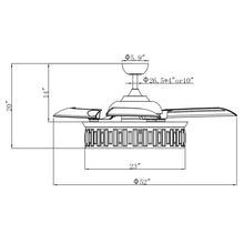 Carregar imagem no visualizador da galeria, 52&quot; Broxburne Smart Fan with Light Kit
