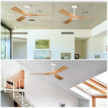 Carregar imagem no visualizador da galeria, 52” Ceiling Fan with Remote, Reversible DC Motor, 3 Wood Blades
