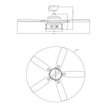 Cargar imagen en el visor de la galería, 52&quot; Coimbatore Farmhouse Downrod Mount Reversible Ceiling Fan with Lighting and Remote Control
