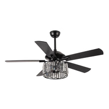 Cargar imagen en el visor de la galería, 52&quot; Dicken Modern Downrod Mount Reversible Crystal Ceiling Fan with Lighting and Remote Control
