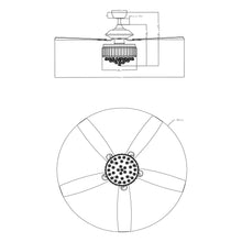 Cargar imagen en el visor de la galería, 52&quot; Elkton Modern Chrome Downrod Mount Reversible Crystal Ceiling Fan with Lighting and Remote Control
