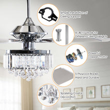 Carregar imagem no visualizador da galeria, 52&quot; Elkton Modern Reversible Crystal Fandelier with Lighting and Remote Control
