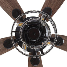 Cargar imagen en el visor de la galería, 52&quot; Howell Modern Downrod Mount Reversible Crystal Ceiling Fan with Lighting and Remote Control
