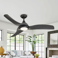 Cargar imagen en el visor de la galería, 52&quot; Industrial DC Motor Downrod Mount Reversible Ceiling Fan with LED Lighting and Remote Control
