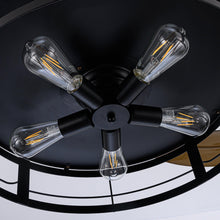 Carregar imagem no visualizador da galeria, 52&quot; Jamshedpur Industrial Downrod Mount Ceiling Fan with Lighting and Remote Control
