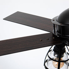 Cargar imagen en el visor de la galería, 52&quot; Kashmir Traditional Downrod Mount Reversible Ceiling Fan with Lighting and Remote Control
