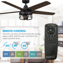 Cargar imagen en el visor de la galería, 52&quot; Kolkata Industrial Downrod Mount Reversible Ceiling Fan with Lighting and Remote Control
