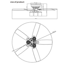 Cargar imagen en el visor de la galería, 52&quot; Traditional Flush Mount Reversible Ceiling Fan with Lighting and Remote Control
