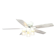 Cargar imagen en el visor de la galería, 52&quot; Traditional Flush Mount Reversible Ceiling Fan with Lighting and Remote Control
