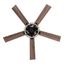 Cargar imagen en el visor de la galería, 52&quot; New Delhi Industrial Downrod Mount Reversible Ceiling Fan with Lighting and Remote Control
